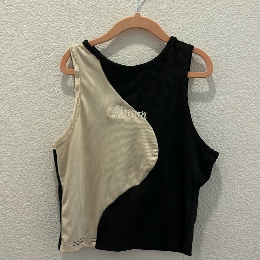 custom mama embroidered tank